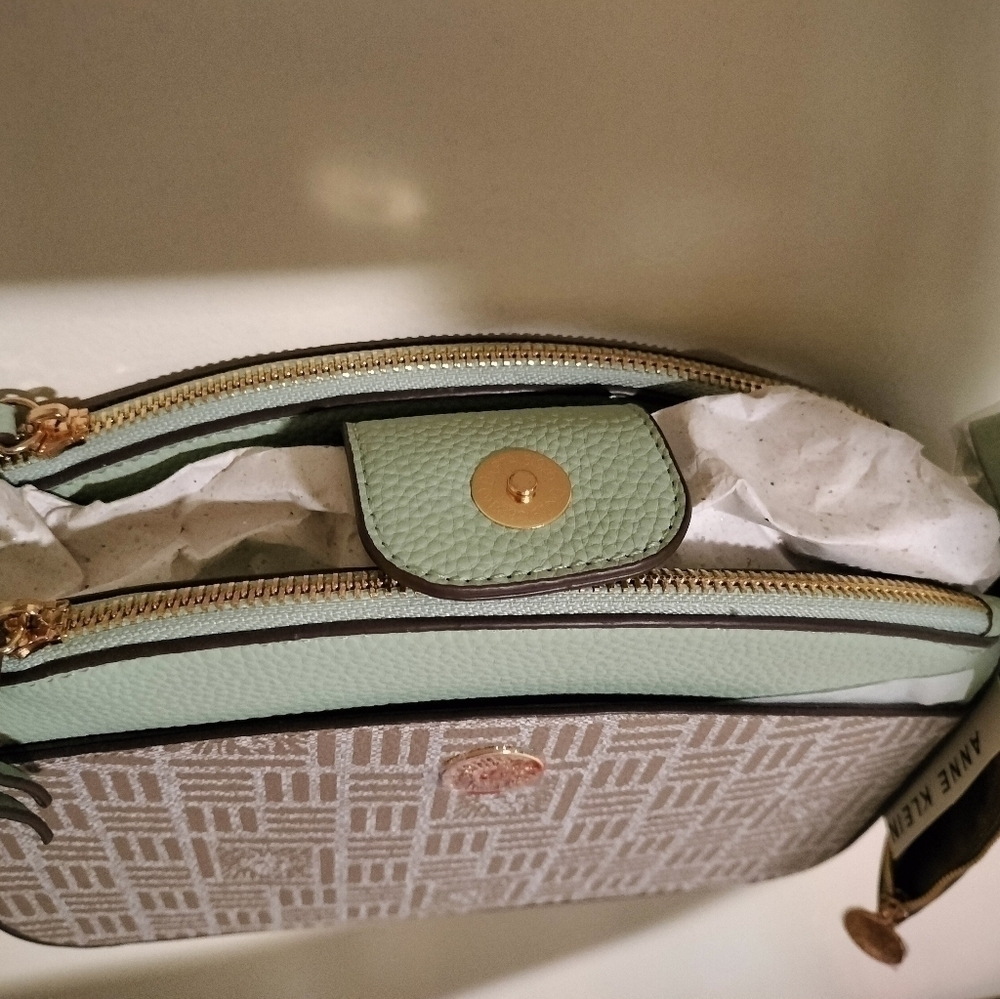 Anne Klein Logo Triple Compartment Crossbody with Card Case - Picture 8 of 15